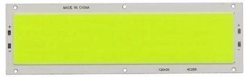 Сверхяркая светодиодная COB панель 120х36мм 12-16w 12v зеленый 510-530nm 1686978968 фото
