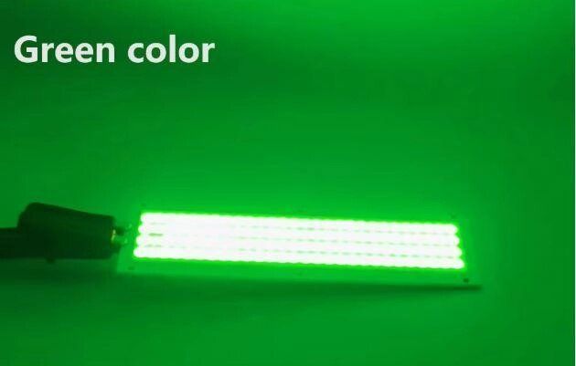 Сверхяркая светодиодная COB панель 120х36мм 12-16w 12v зеленый 510-530nm 1686978968 фото