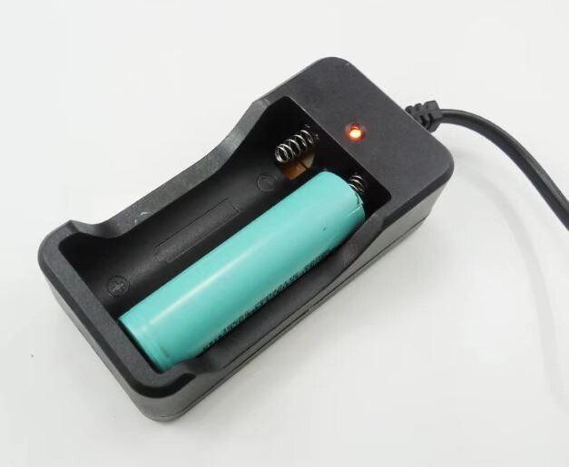 Зарядний пристрій з входом USB Type-C для Li-ion акумуляторних батарей 18650 2 слота живлення від мережі 1780613071 фото