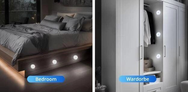 Аккумуляторный Led светильник-ночник Body induction lamp с датчиком движения и освещенности, холодный с переключателем 1780374143 фото