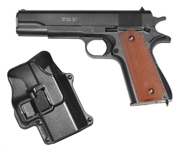 Пистолет Galaxy металлический G. 13+ ( кольт 1911) с кобурой 1563140573 фото
