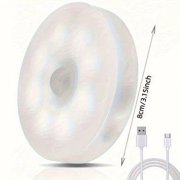 Акумуляторний Led світильник-нічник Body induction lamp з датчиком руху та освітленості, білий теплий з 1781453806 фото