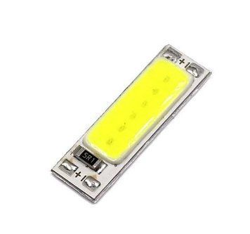 Яркая светодиодная мини панель COB 25х7мм 0,3-1w 3,7-5v холодный белый 6000K 1766897253 фото