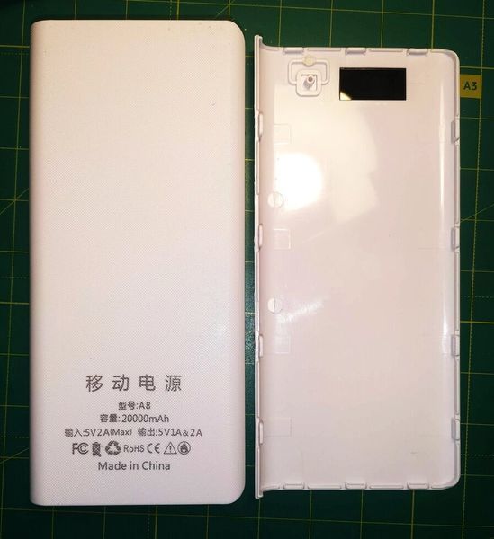 Корпус для павербанка DIY с контроллером ( Power Bank Case) на 8 секций типа 18650 белый 1768329882 фото