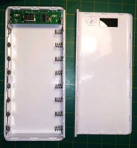 Корпус для павербанка DIY с контроллером ( Power Bank Case) на 8 секций типа 18650 белый 1768329882 фото
