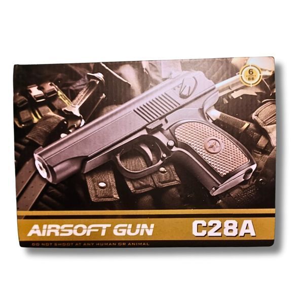 Пистолет страйкбольный игрушечный металлический C28А 1768365706 фото