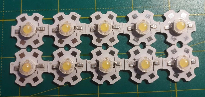Сверхяркий светодиод на подложке led 5w 3.2-3.6v белый теплый 3000-3500K 1642576067 фото