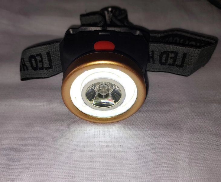 Ліхтарик налобний LED+COB 0507 на 3 батарейках ААА 1475492040 фото