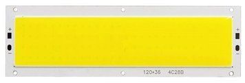 Сверхяркая светодиодная COB панель 120х36мм 12-16w 12v теплый белый 2800-3000K 1623652644 фото