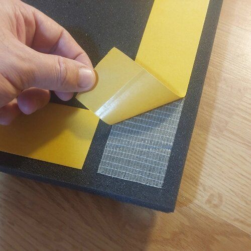 Акустические панели быстрого монтажа Quick Installation Pyramid самоклеящиеся, графит 50х50см толщина 50мм 1753418524 фото