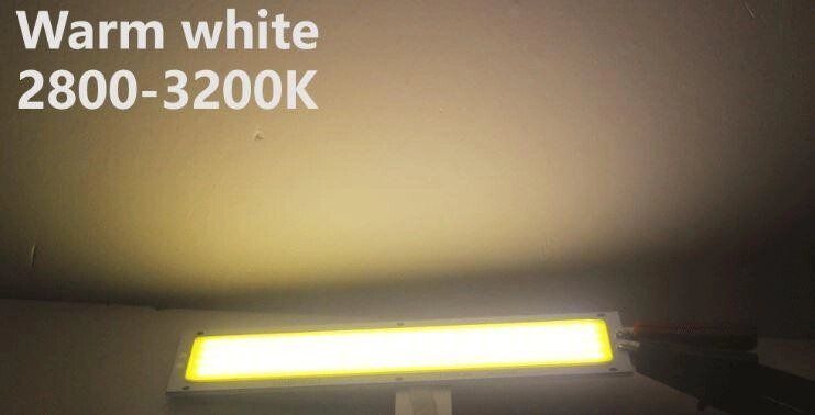 Надяскрава світлодіодна COB панель 120х36мм 12-16w 12v теплий білий 2800-3000K 1623652644 фото