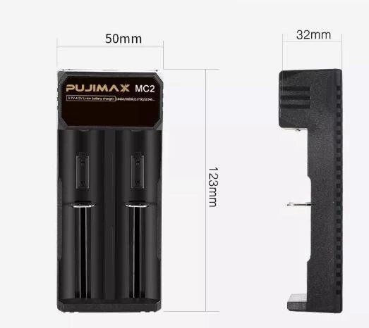Зарядний пристрій із виходом USB для Li-ion акумуляторних батарей 2 слоти Pujimax 1770467029 фото