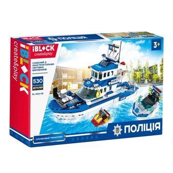 Конструктор Iblock Поліція. Патрульний катер, 530дет. (PL-920-119) 1307827467 фото