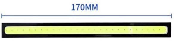Яркая светодиодная COB панель с проводами 170х12мм 4w 12V холодный белый 6000-6500K 1682965792 фото