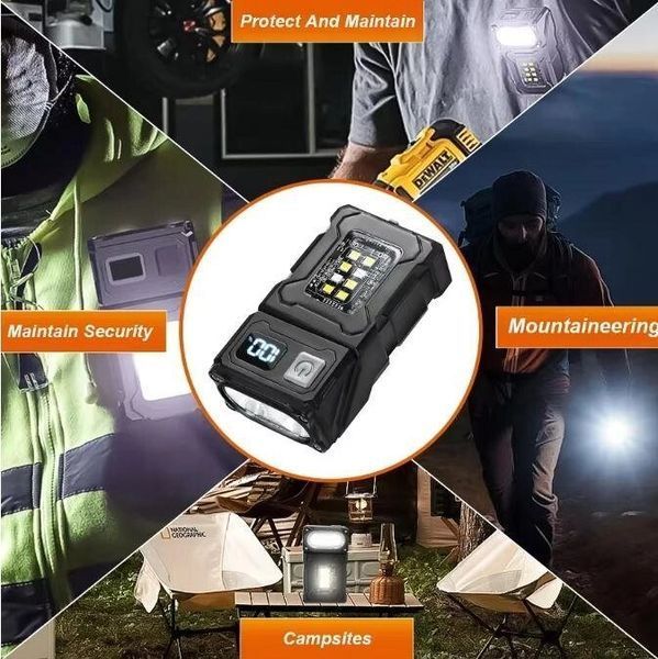 Универсальный мини‑фонарь UniLight DC08 COB+LED, аккумулятор 1200 mAh, магнит, клипса, IP45 1775714207 фото