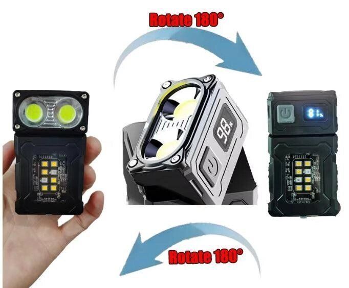 Универсальный мини‑фонарь UniLight DC08 COB+LED, аккумулятор 1200 mAh, магнит, клипса, IP45 1775714207 фото
