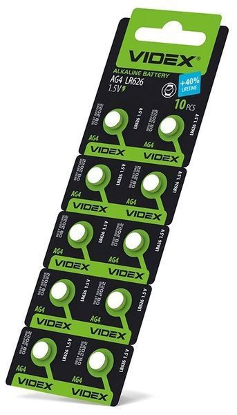 Батарейка часовая Videx AG 4/LR626 1 шт 1556180579 фото