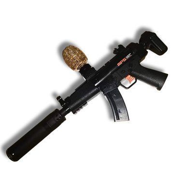 Детский аккумуляторный автомат MP5 MAX POWER пули орбиз (гелевые) с глушителем и посветкой 1775923097 фото