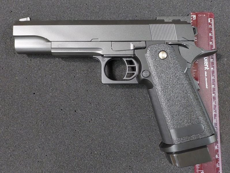 Пистолет страйкбольный Galaxy металлический G. 6A c глушителем и лазером 1720894346 фото