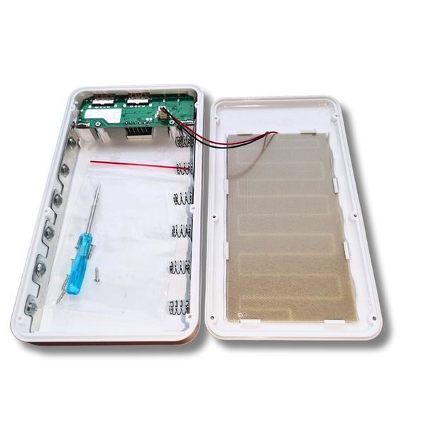 Корпус для павербанка 618650 с LED-фонарем и дисплеем, USB/Type-C, без пайки белый 1778293546 фото