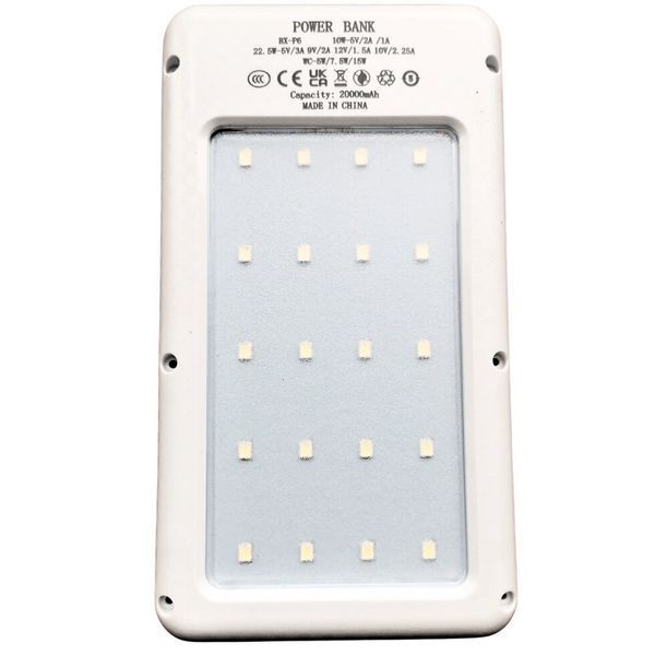 Корпус для павербанка 618650 с LED-фонарем и дисплеем, USB/Type-C, без пайки белый 1778293546 фото
